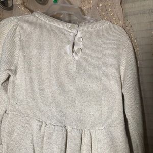 Girls’ Light Gold Sweater Winter Dress